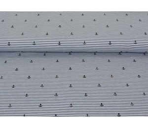 Jersey - Anker Ringel grau